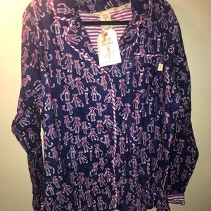 Sock monkey Pajama Top